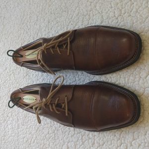 Paolo Sesto Brown Leather Cap Toe Derby Shoes (Made in Brazil) 10.5 M